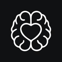 Brain Meets Heart Symbolizing Emotional Intelligence and Intuition vector