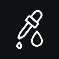Precision and Drops An Iconic Pipette Symbol Evokes Science and Medicine vector