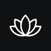 Elegant Lotus Flower Symbol Against a Dark Background Minimal Design vector