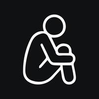 Solitude in Simple Form Exploring Isolation and Inner Reflection vector