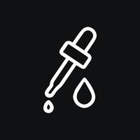 Elegant Pipette Illustration Against a Simple Black Background Design vector