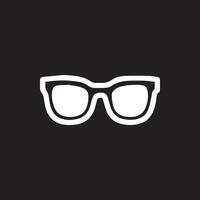 Sleek eyewear design showing modern glasses in simple monochrome vector