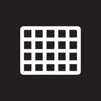 Simple White Grid Design Minimalist Graphic Template Concept Black Background vector