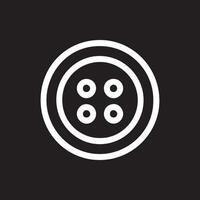Classic Round Button Icon Design Simplicity and Elegance in Sewing Art vector