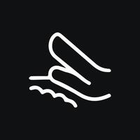 Abstract Hand Touching Waves Design Modern Minimalist Illustration vector