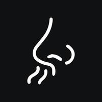 Minimalist Nose Art Exploring Olfactory Perception and Sensory Awareness vector