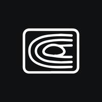Modern Abstract Logo Design with Curved Lines in Minimalist Style vector