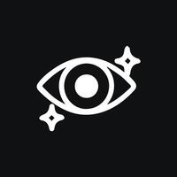 Enchanting Vision A Captivating Eye Icon with a Mystical Sparkle Effect vector