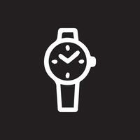 Elegant Wristwatch Design Showing Time Keeping Simplified Style vector