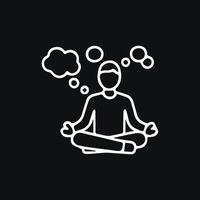 Meditative Mind Embracing Calm Thoughts for Inner Peace and Focus vector