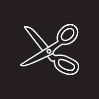 Sharp Scissors Ready for Cutting Simple Minimalist Art Design Image vector