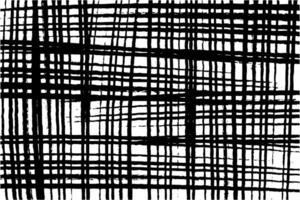 Hand-drawn crosshatch grid with black lines vector