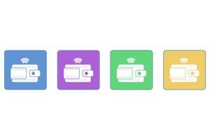 Digital wallet icon. Payment receipt. Customizable e-wallet with digital currency and various financial tools enhances the convenience of online transactions. illustration vector