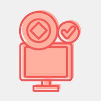 Icon crypto accepted. Crypto currency elements. Icon in two tone style. vector