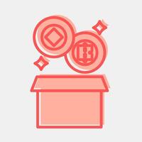 Icon block reward. Crypto currency elements. Icon in two tone style. vector