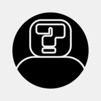 Icon anonymity. Crypto currency elements. Icon in glyph style. vector