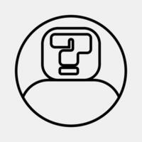 Icon anonymity. Crypto currency elements. Icon in line style. vector