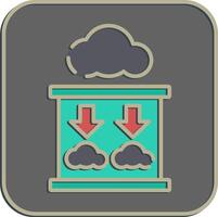 Icon carbon capture. Renewable energy elements. Icon in embossed style. vector