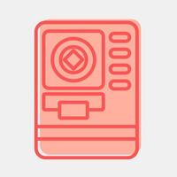Icon atm crypto. Crypto currency elements. Icon in two tone style. vector