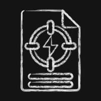 Icon energy specific policy. Renewable energy elements. Icon in chalk style. vector