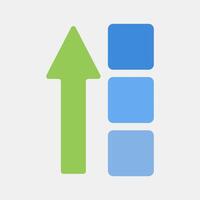 Icon block height. Crypto currency elements. Icon in flat style. vector