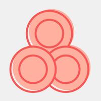 Icon token. Crypto currency elements. Icon in two tone style. vector