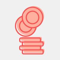 Icon coin. Crypto currency elements. Icon in two tone style. vector