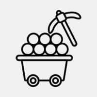 Icon proof of work. Crypto currency elements. Icon in line style. vector