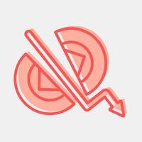 Icon crypto halving. Crypto currency elements. Icon in two tone style. vector