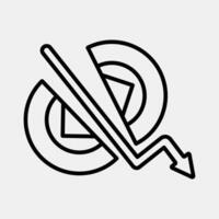 Icon crypto halving. Crypto currency elements. Icon in line style. vector