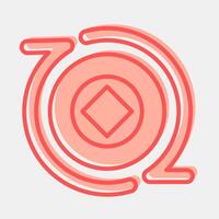 Icon crypto exchange. Crypto currency elements. Icon in two tone style. vector