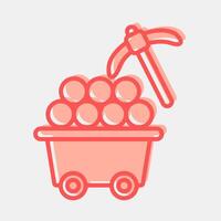 Icon proof of work. Crypto currency elements. Icon in two tone style. vector