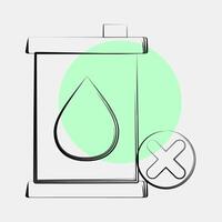 Icon no fossil fuel. Renewable energy elements. Icon in color spot style. vector