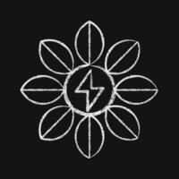 Icon power of nature. Renewable energy elements. Icon in chalk style. vector