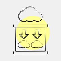 Icon carbon capture. Renewable energy elements. Icon in color spot style. vector