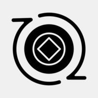 Icon crypto exchange. Crypto currency elements. Icon in glyph style. vector