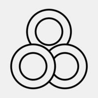 Icon token. Crypto currency elements. Icon in line style. vector
