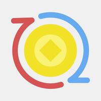 Icon crypto exchange. Crypto currency elements. Icon in flat style. vector