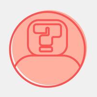 Icon anonymity. Crypto currency elements. Icon in two tone style. vector