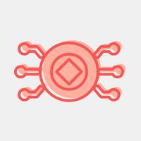 Icon crypto currency. Crypto currency elements. Icon in two tone style. vector