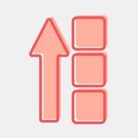Icon block height. Crypto currency elements. Icon in two tone style. vector