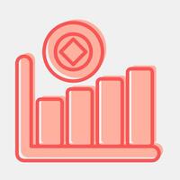 Icon hash rate. Crypto currency elements. Icon in two tone style. vector