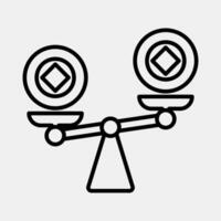 Icon liquidity. Crypto currency elements. Icon in line style. vector