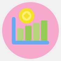 Icon hash rate. Crypto currency elements. Icon in color mate style. vector