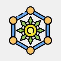 Icon defi. Crypto currency elements. Icon in filled line style. vector