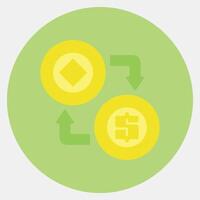Icon arbitrage. Crypto currency elements. Icon in color mate style. vector