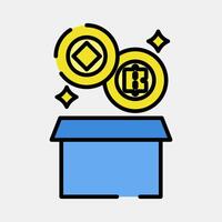 Icon block reward. Crypto currency elements. Icon in filled line style. vector
