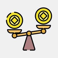 Icon liquidity. Crypto currency elements. Icon in filled line style. vector