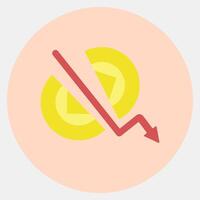 Icon crypto halving. Crypto currency elements. Icon in color mate style. vector