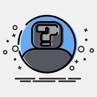 Icon anonymity. Crypto currency elements. Icon in MBE style. vector